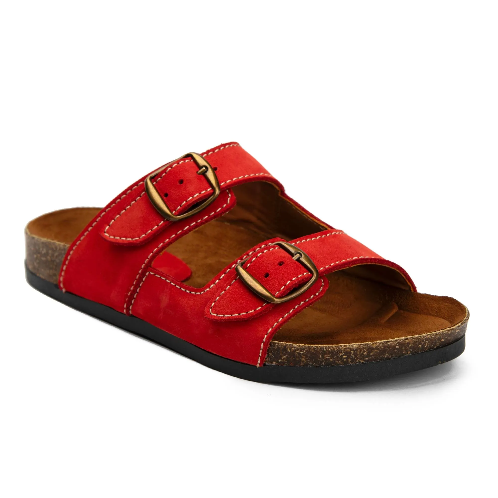 Arizona Red Natural Leather Slippers