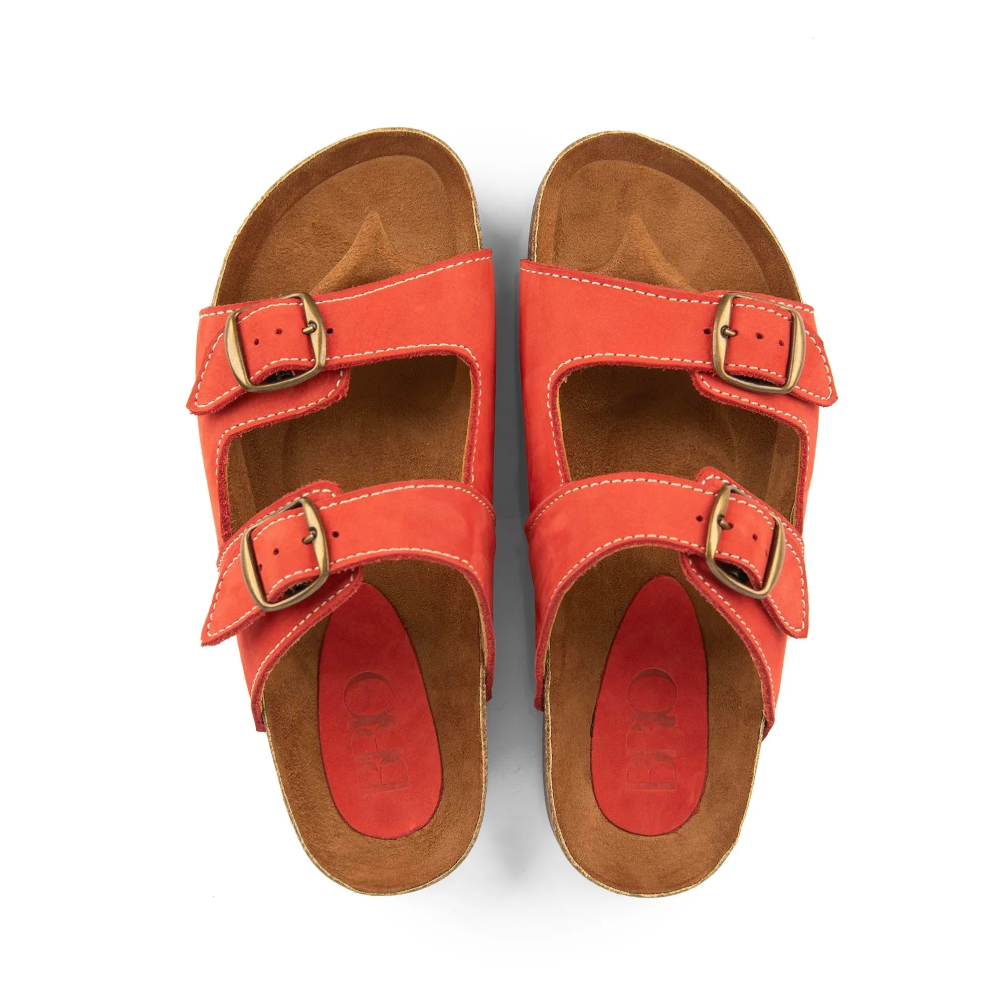 Arizona Red Natural Leather Slippers