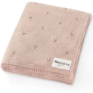 Bleu La La - 100% Organic Cotton Pointelle Swaddle Receiving Baby Blanket, Ballet Slippers