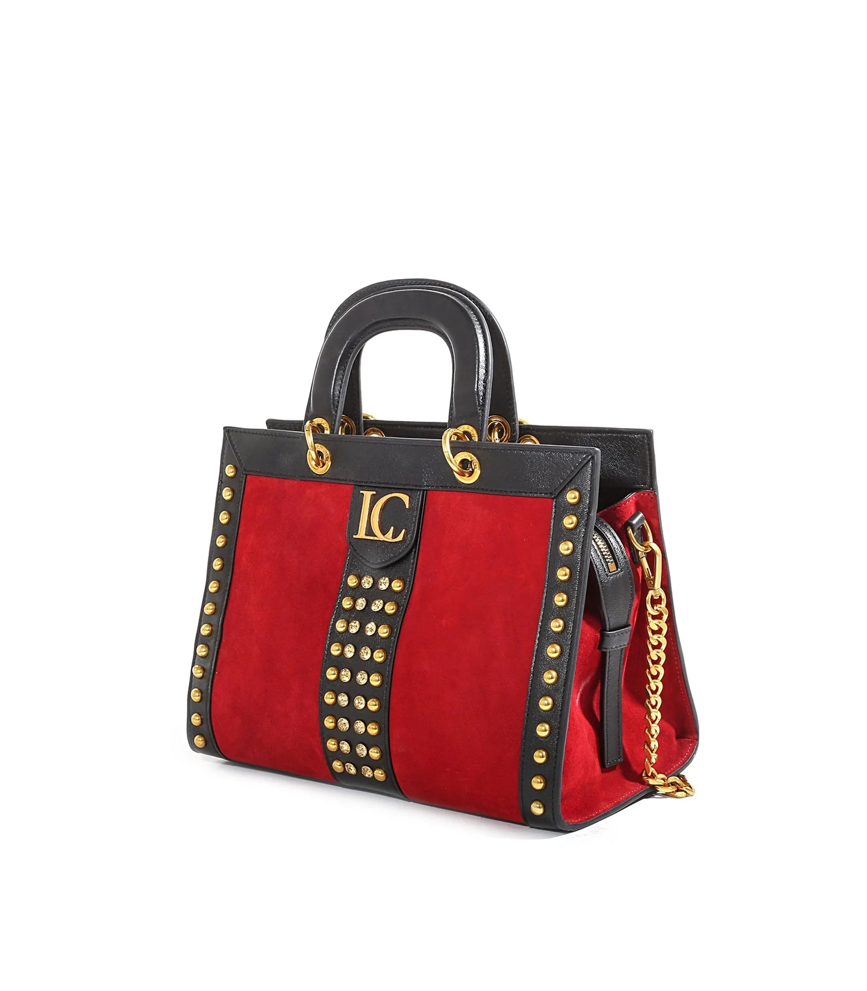Cara Bag Suede   Leather - Red