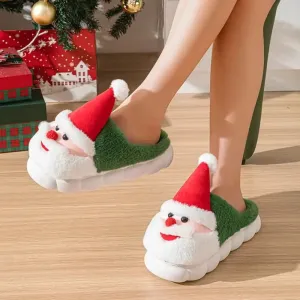 Christmas Slippers Memory Foam For Women Men Soft Plush Fuzzy Winter