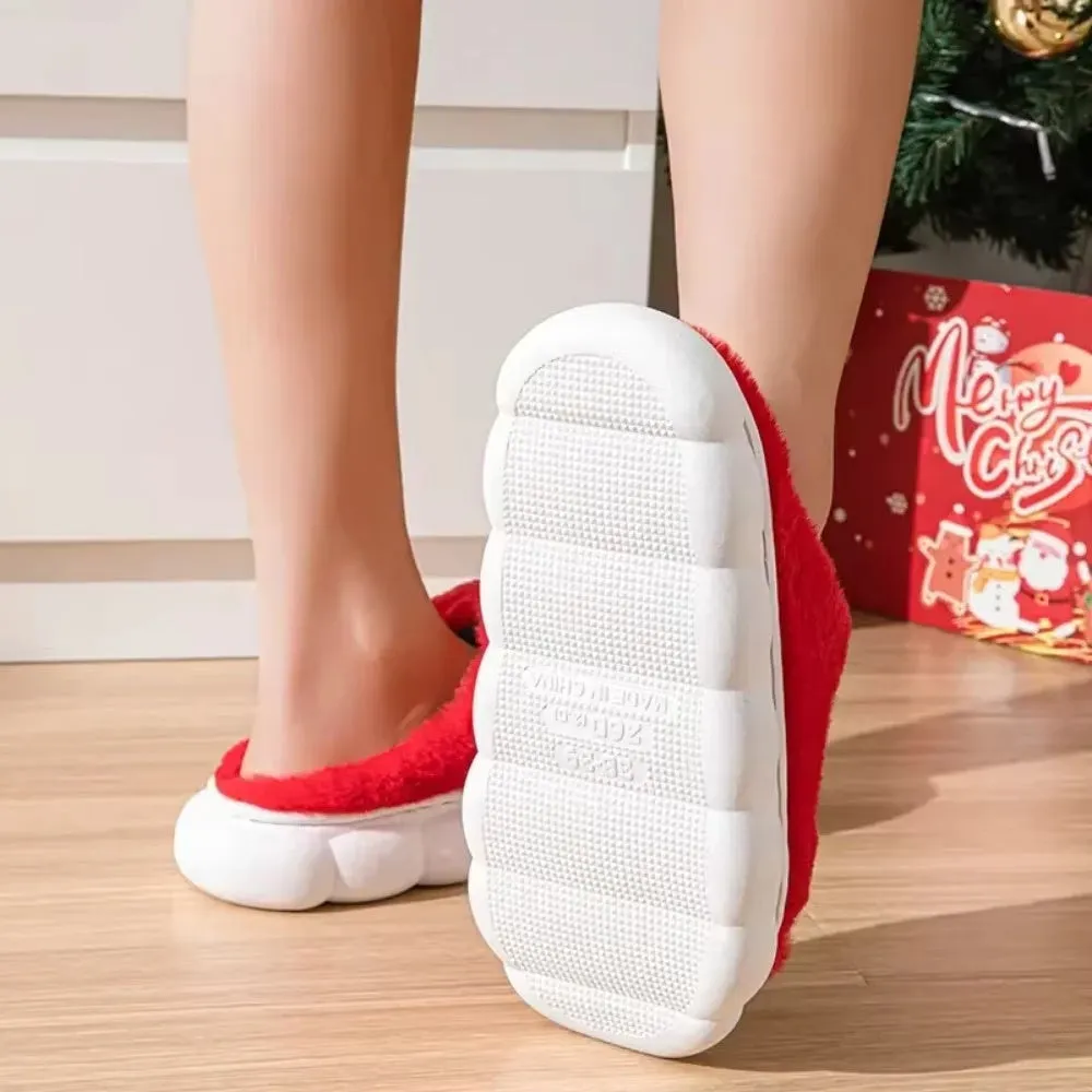Christmas Slippers Memory Foam For Women Men Soft Plush Fuzzy Winter