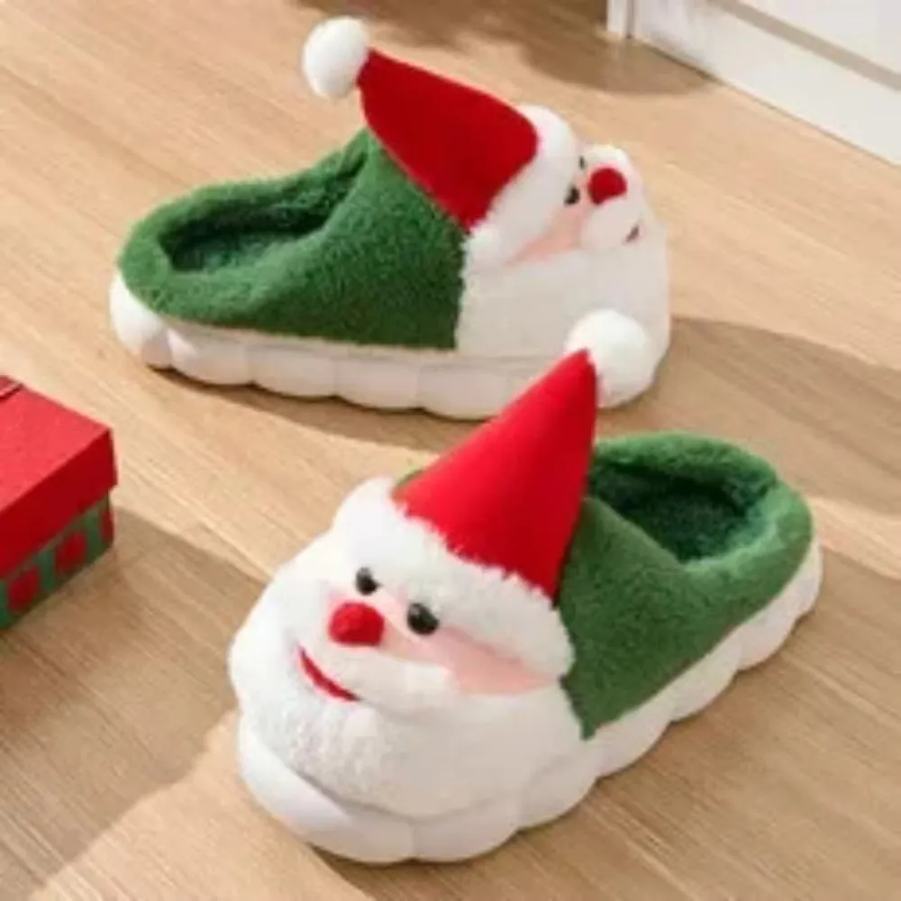 Christmas Slippers Memory Foam For Women Men Soft Plush Fuzzy Winter