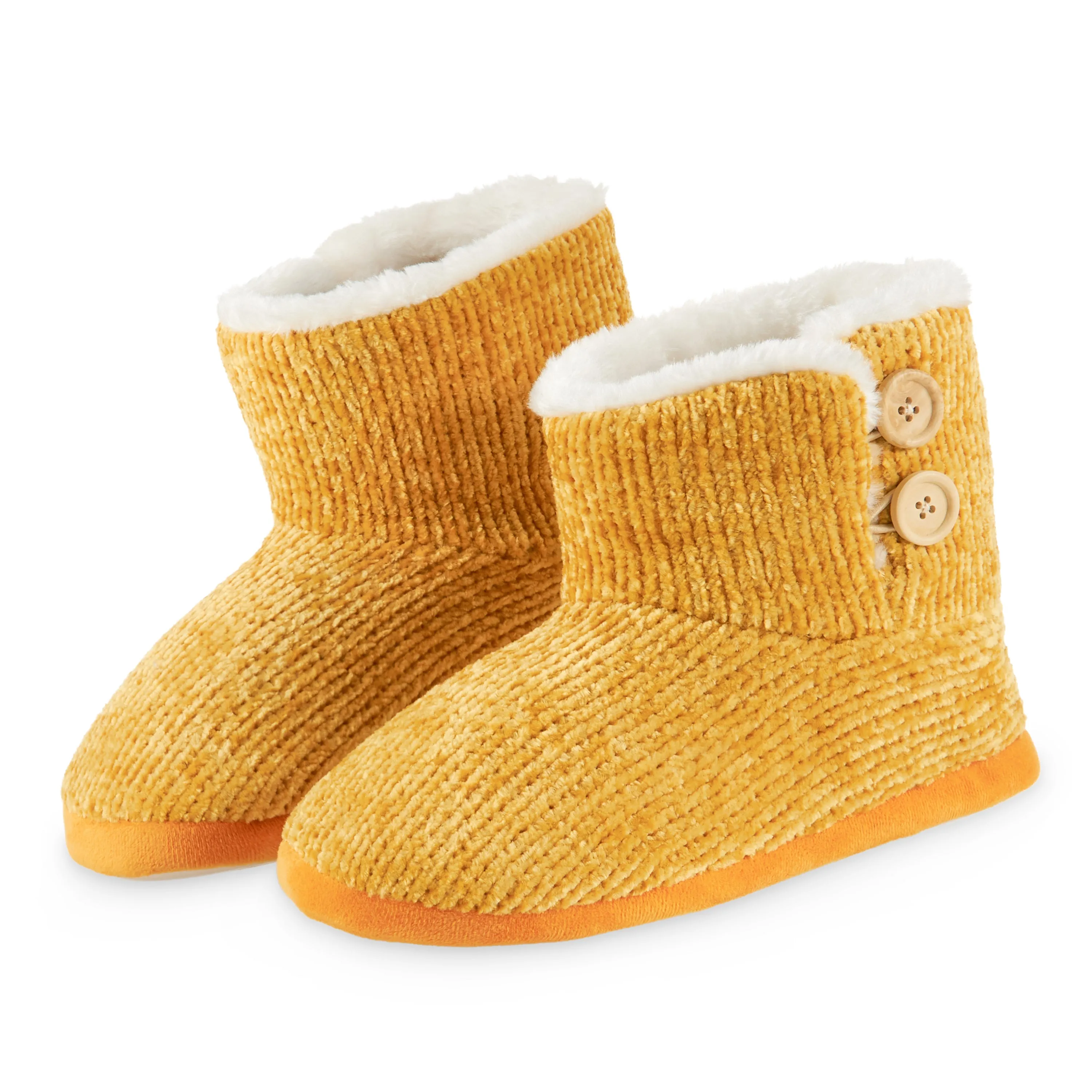 CityComfort Ladies Slippers, Faux Fur Bootie Slippers Women, Slipper Ankle Boots with Rubber Sole