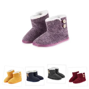 CityComfort Ladies Slippers, Faux Fur Bootie Slippers Women, Slipper Ankle Boots with Rubber Sole