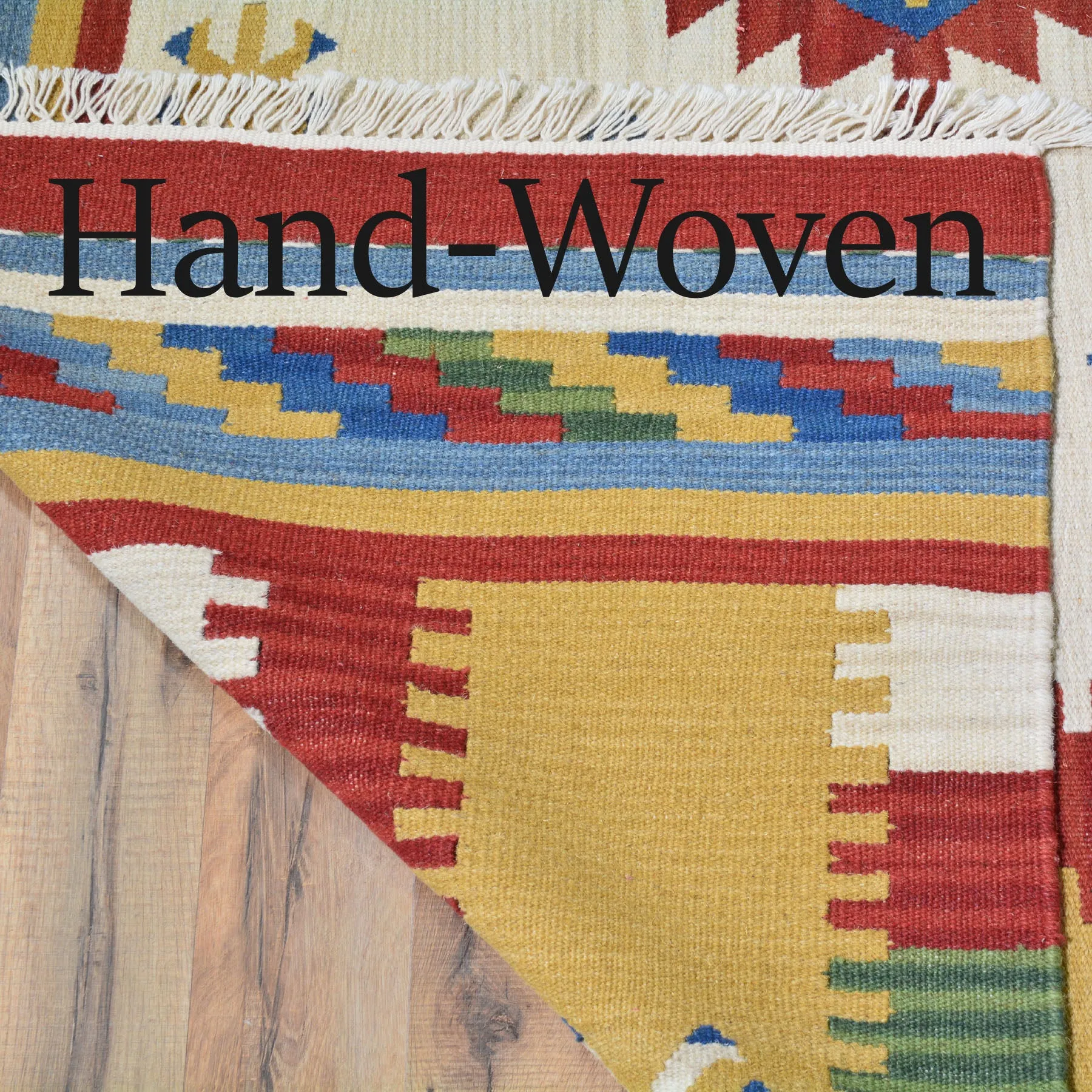 Hand-Woven Reversible Tukish Design Kilim Rug (Size 9.2 X 11.10) Brral-3462