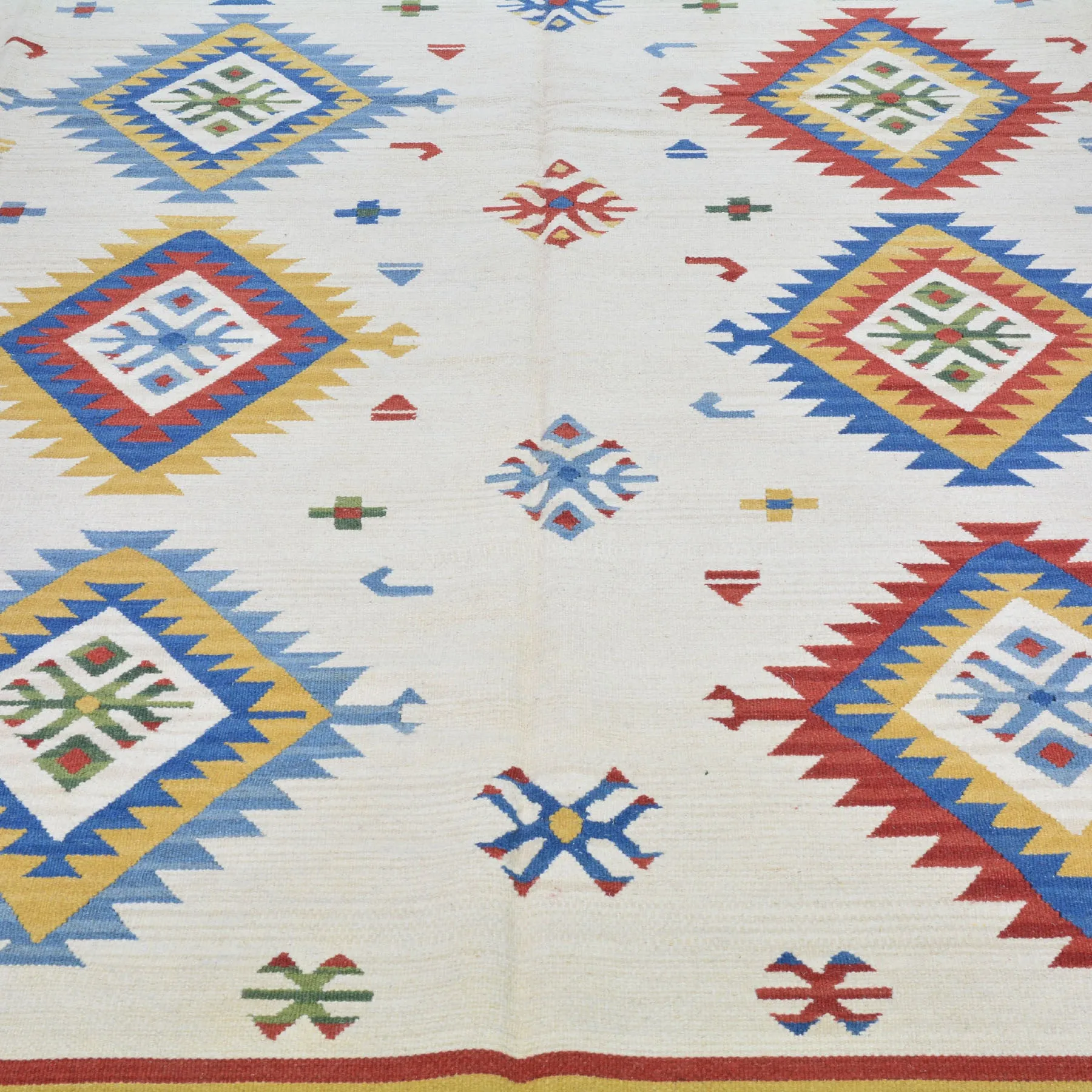 Hand-Woven Reversible Tukish Design Kilim Rug (Size 9.2 X 11.10) Brral-3462