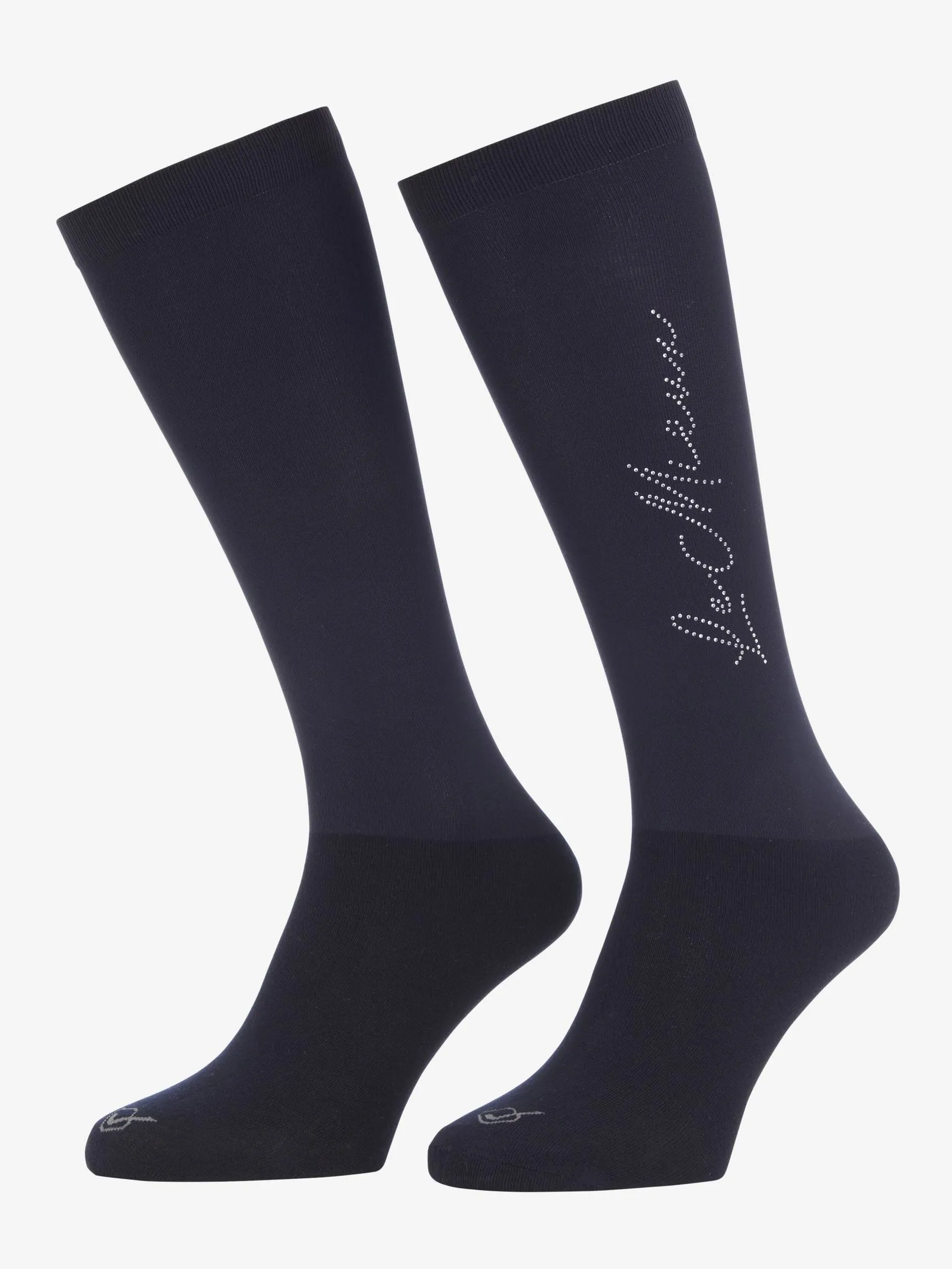 LeMieux Adults Navy Sparkle Competition Socks