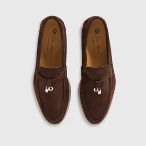 Loro Piana Summer Charms Walk Suede Chocolate