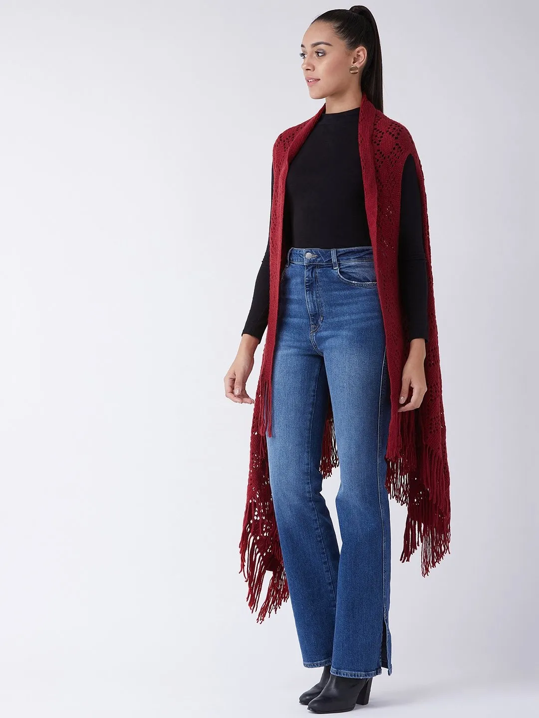 Maroon Winter Shrug