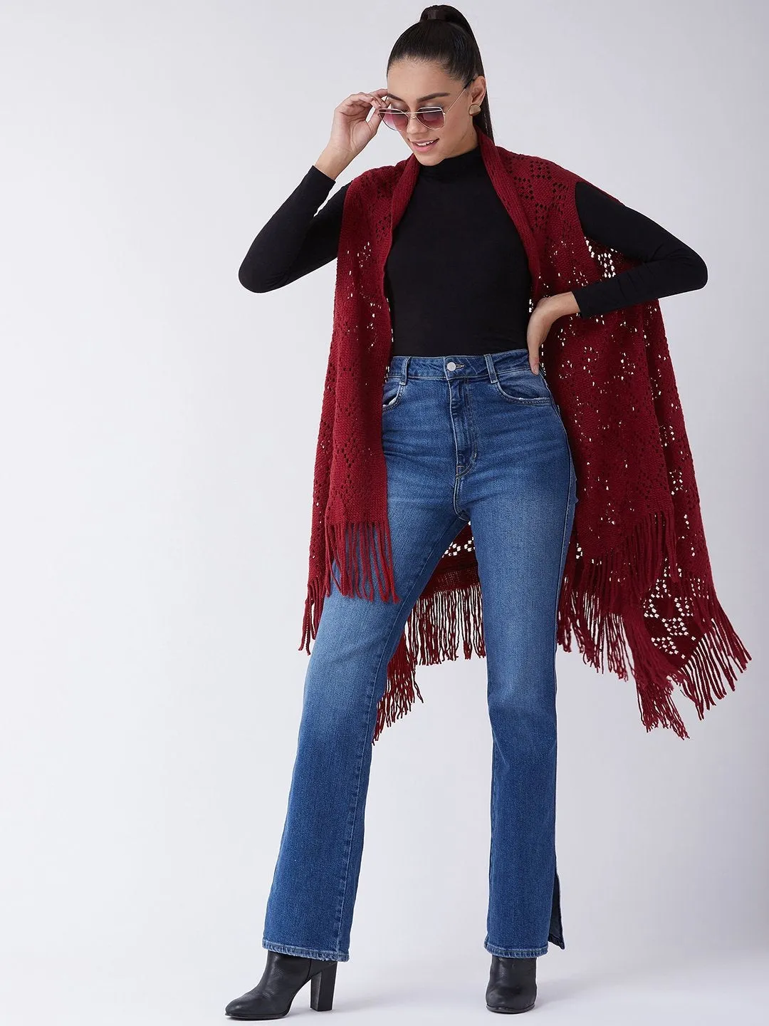 Maroon Winter Shrug