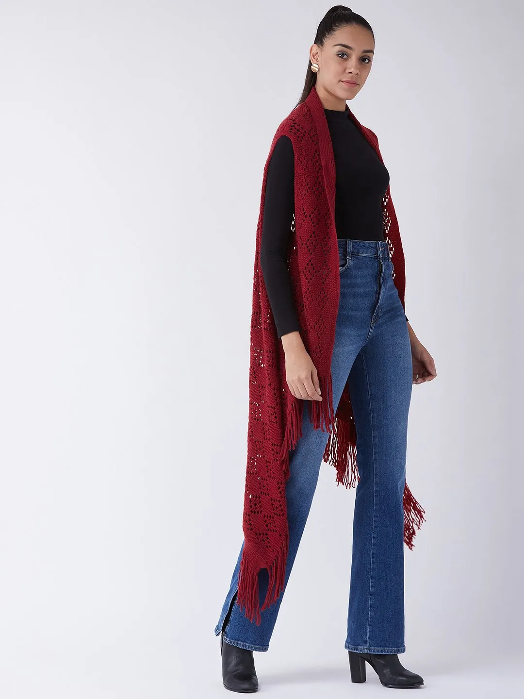 Maroon Winter Shrug