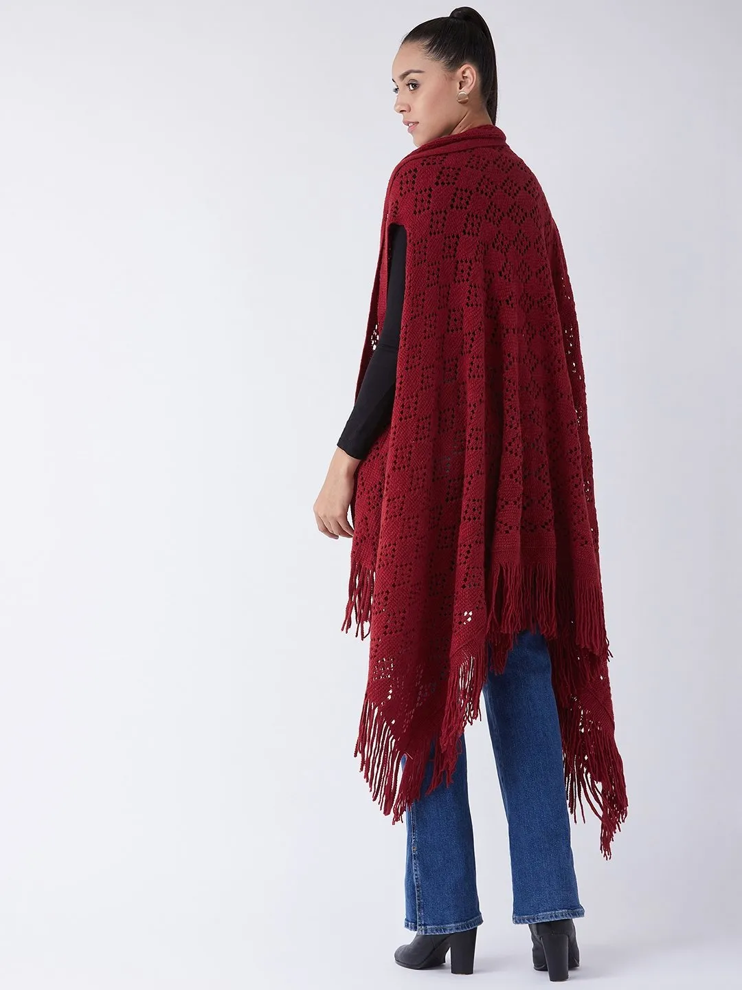 Maroon Winter Shrug