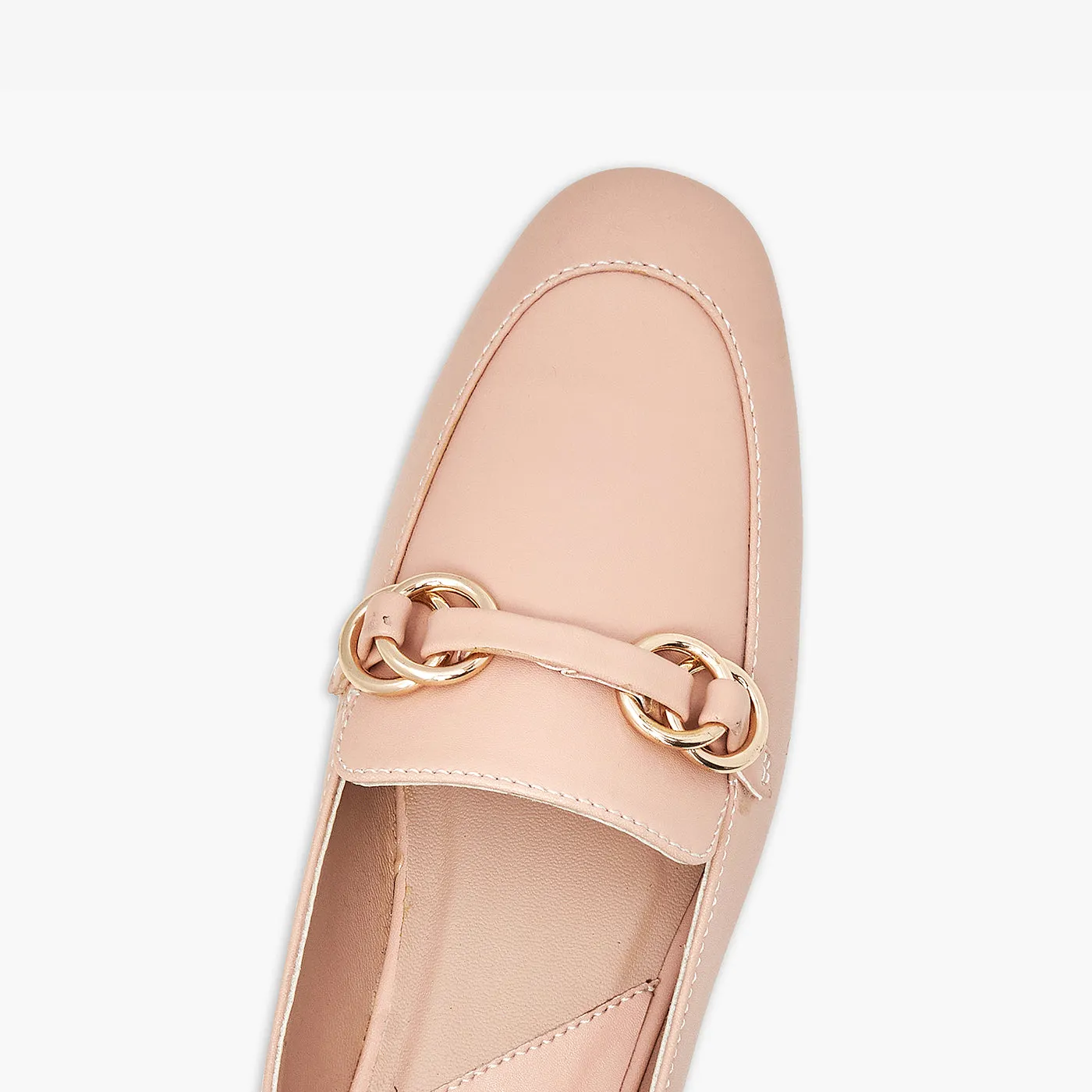Metallic Ring Loafers