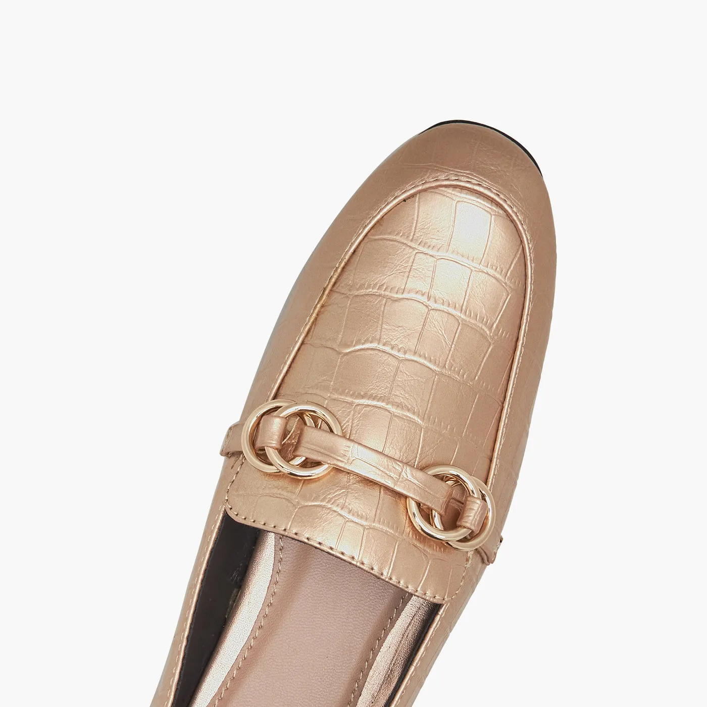 Metallic Ring Loafers
