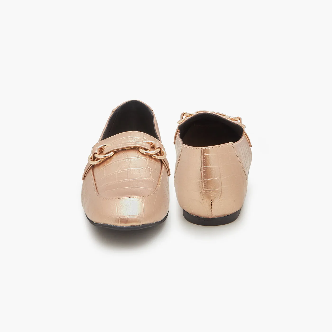 Metallic Ring Loafers