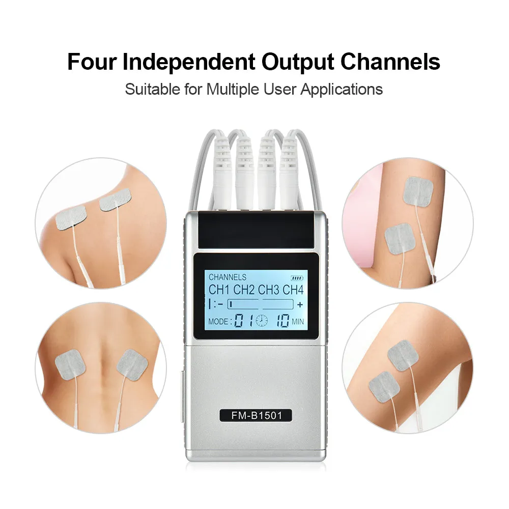 Premium EMS Unit Physiotherapy Massager Set with 16 Therapy Patches, Digital Muscle Stimulator, Relaxation Slippers, Gloves, Wristband, and Socks for Pain Relief and Muscle Recovery