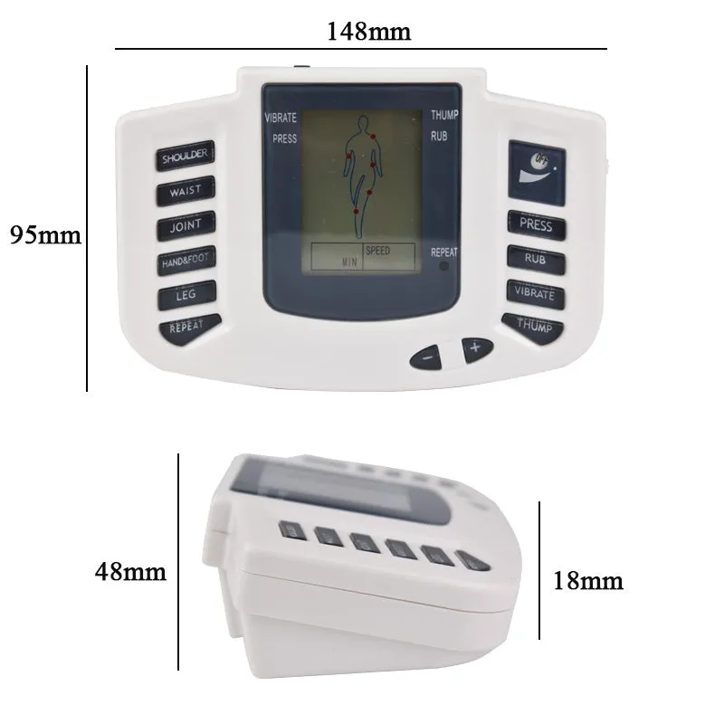 Premium EMS Unit Physiotherapy Massager Set with 16 Therapy Patches, Digital Muscle Stimulator, Relaxation Slippers, Gloves, Wristband, and Socks for Pain Relief and Muscle Recovery