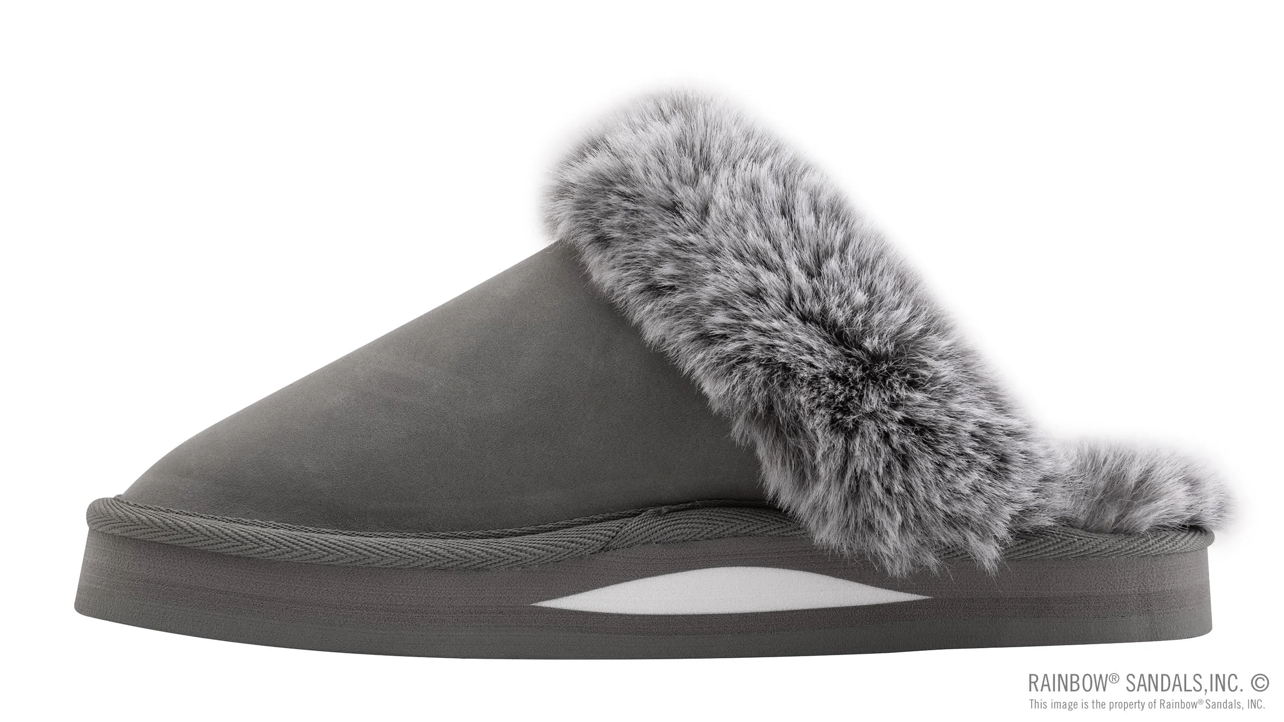 Rainbow Sandals Women's Sunset Snugs Premier Leather Grey Slipper