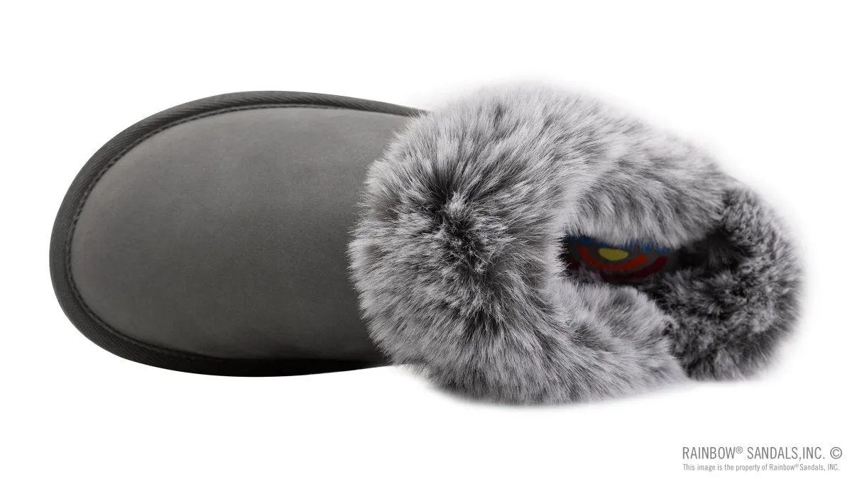Rainbow Sandals Women's Sunset Snugs Premier Leather Grey Slipper