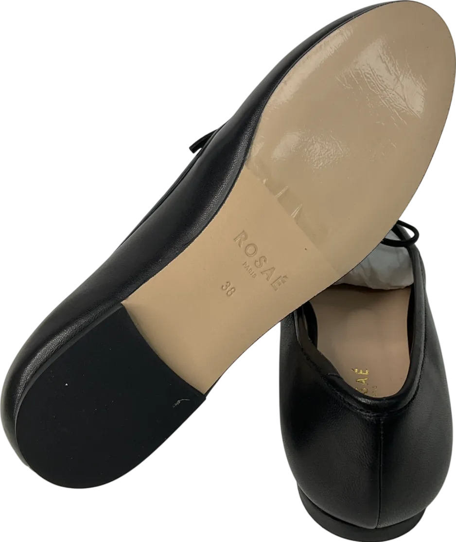rosae Black Leather Tie Up Pumps UK 5 EU 38 👠