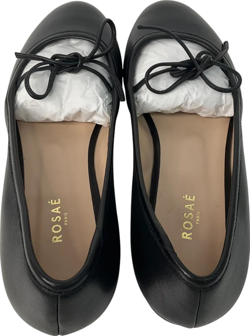 rosae Black Leather Tie Up Pumps UK 5 EU 38 👠