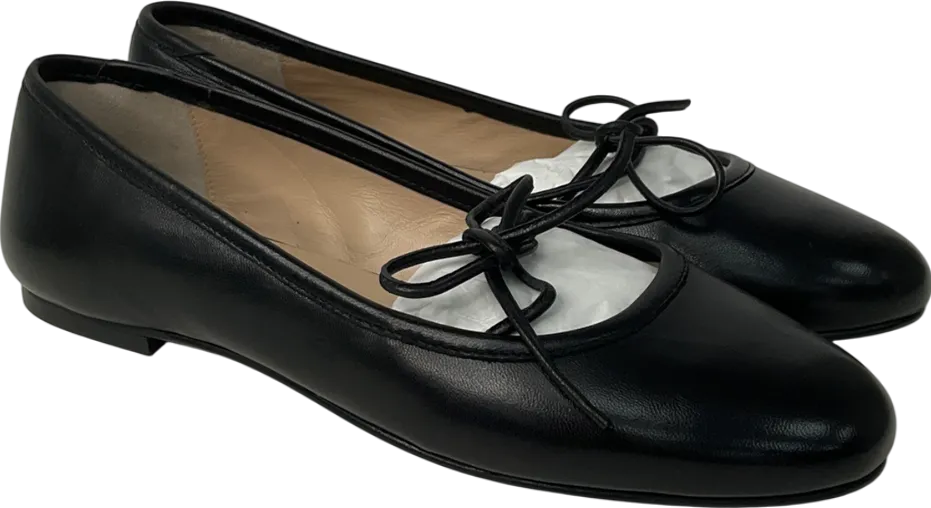 rosae Black Leather Tie Up Pumps UK 5 EU 38 👠