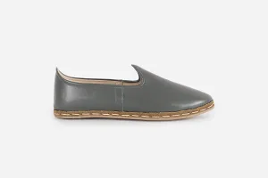 Slate Grey Handmade Leather Loafers (Men's)