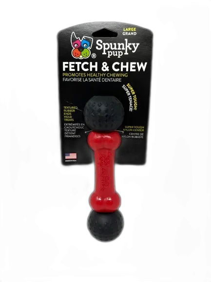 Spunky Pup Dog Toys - Fetch and Chew Bone - Made in the USA