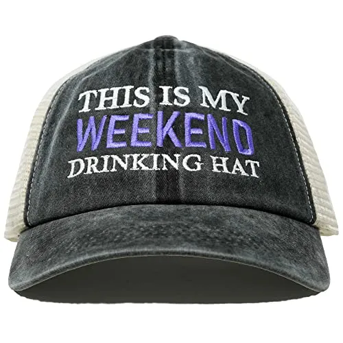 This is My Drinking Hat Cotton Mesh Baseball Cap by Funky Junque
