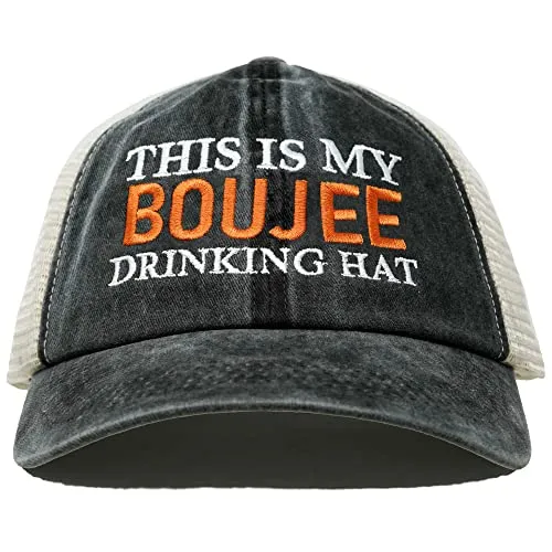 This is My Drinking Hat Cotton Mesh Baseball Cap by Funky Junque