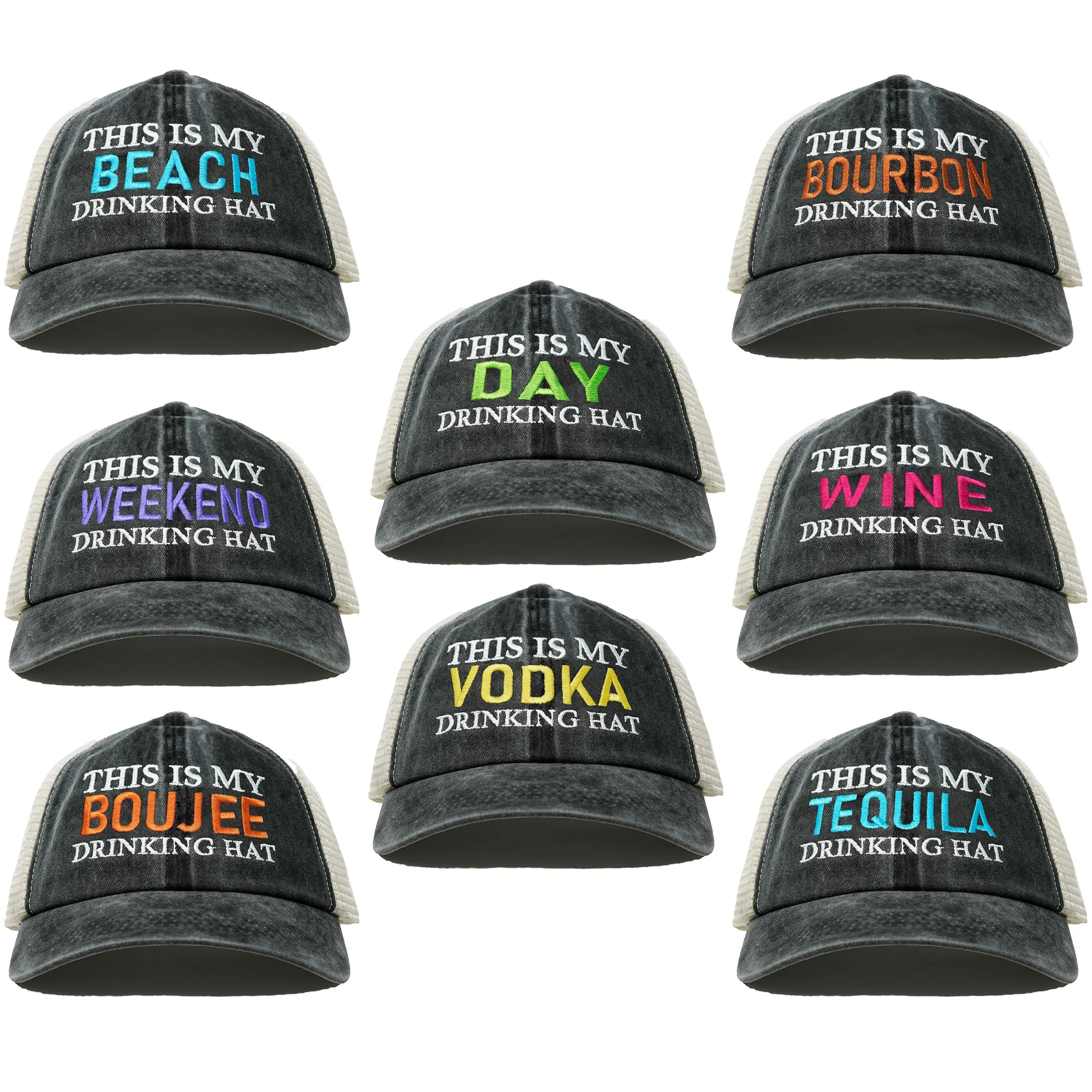 This is My Drinking Hat Cotton Mesh Baseball Cap by Funky Junque