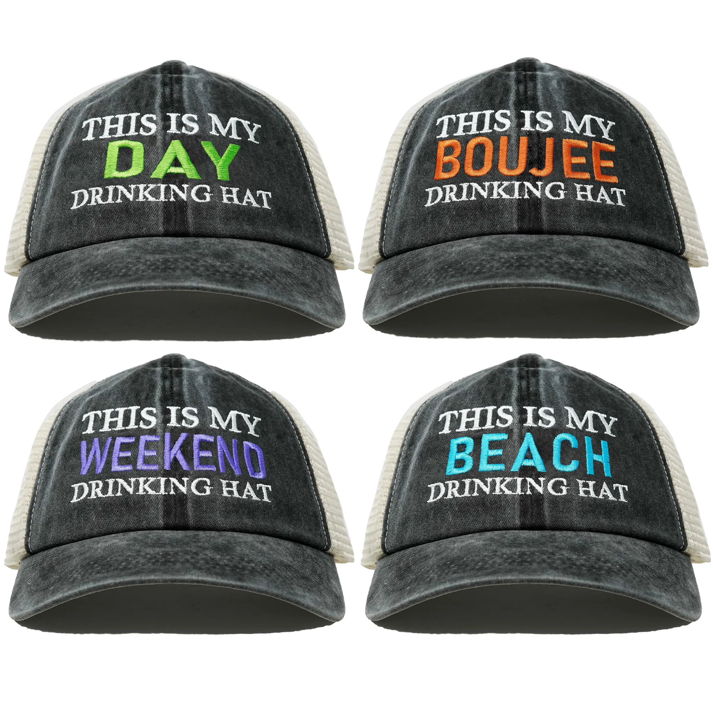 This is My Drinking Hat Cotton Mesh Baseball Cap by Funky Junque