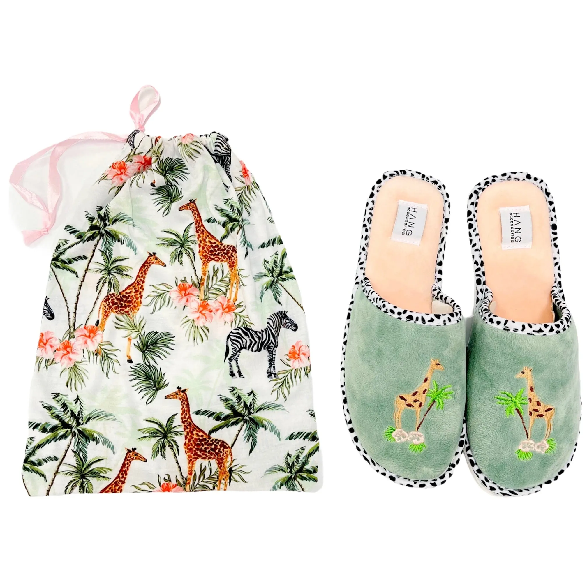 Travel Slippers - Giraffe