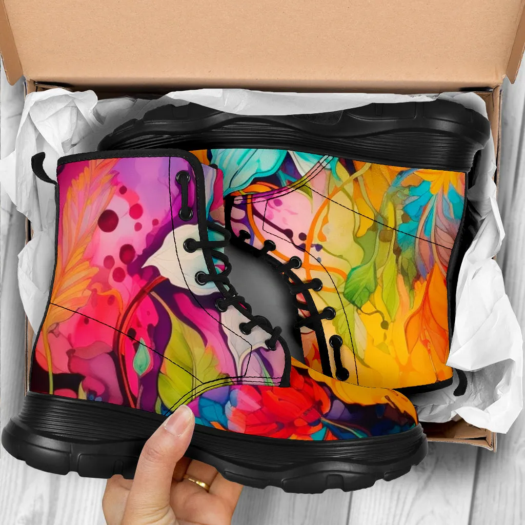 Wild Flowers Chunky Boots