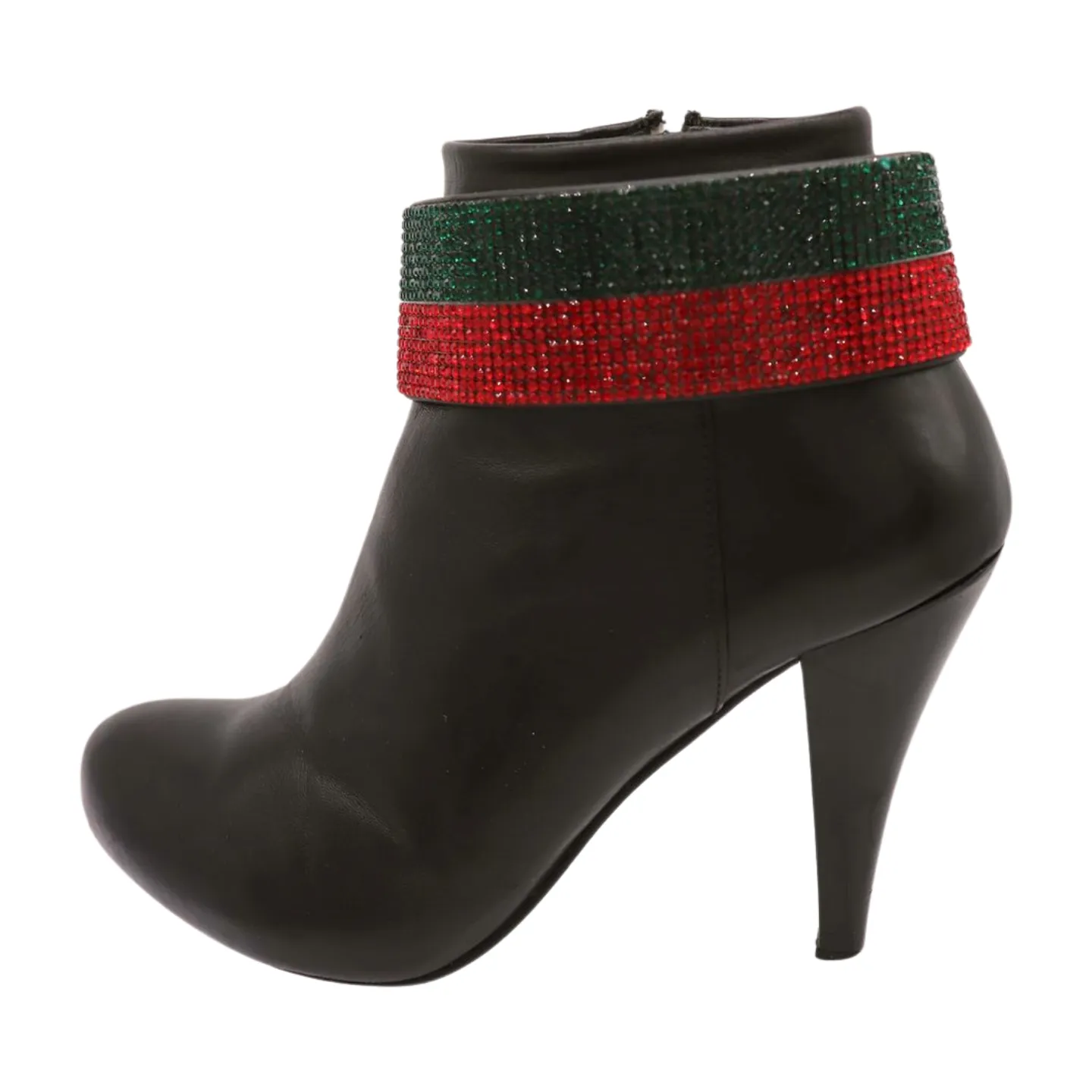 Women Gold Metal Boot Chain Bracelet Bling Shoe Green Red Band Charm Wide Strap