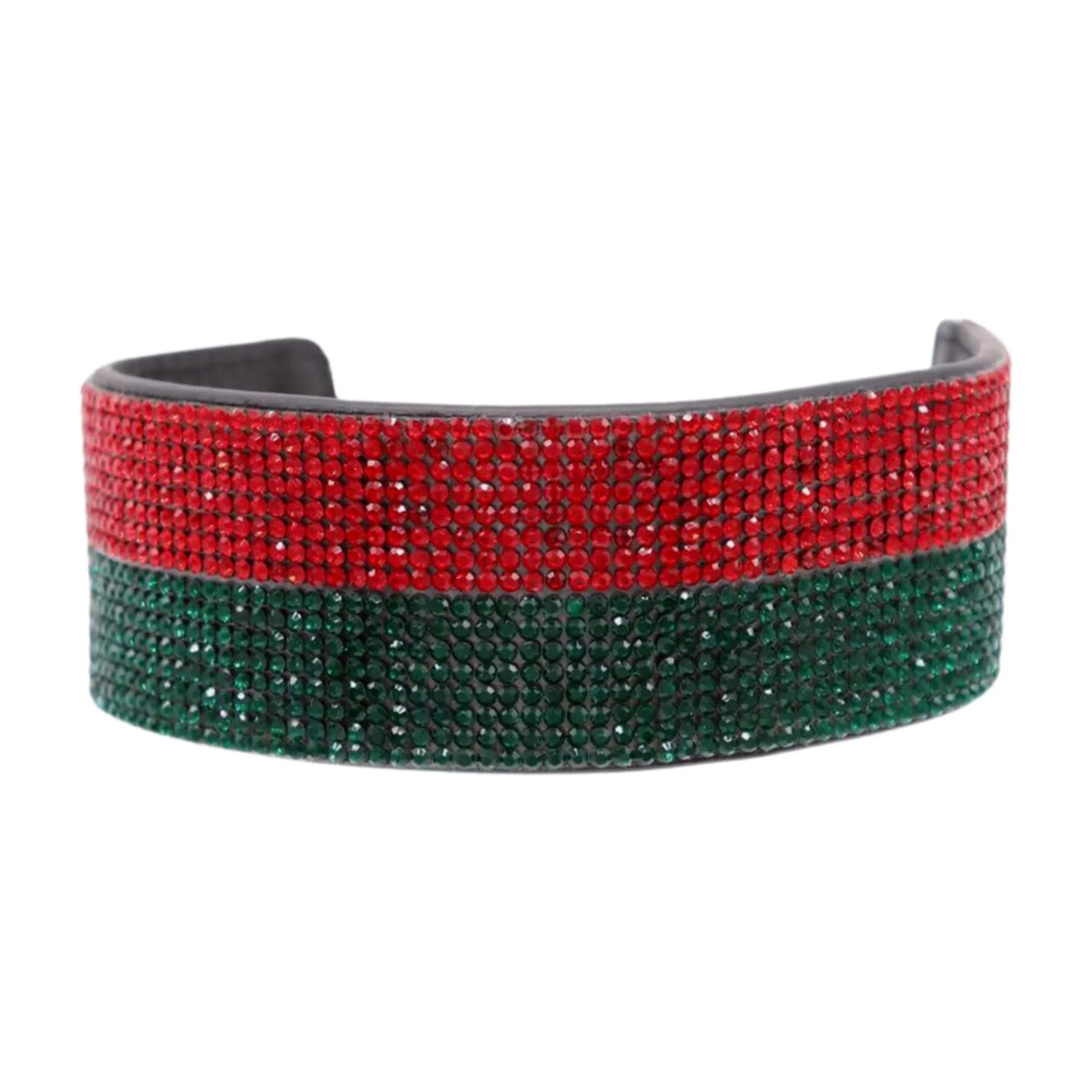 Women Gold Metal Boot Chain Bracelet Bling Shoe Green Red Band Charm Wide Strap