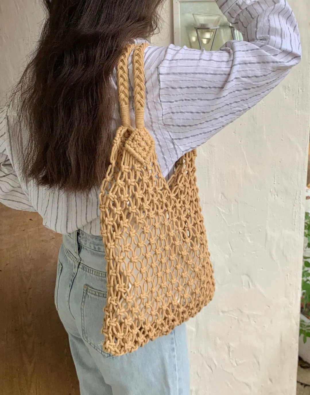 Women Woven Tote Large Beach Handmade Weaving Shoulder&Underarm Bag