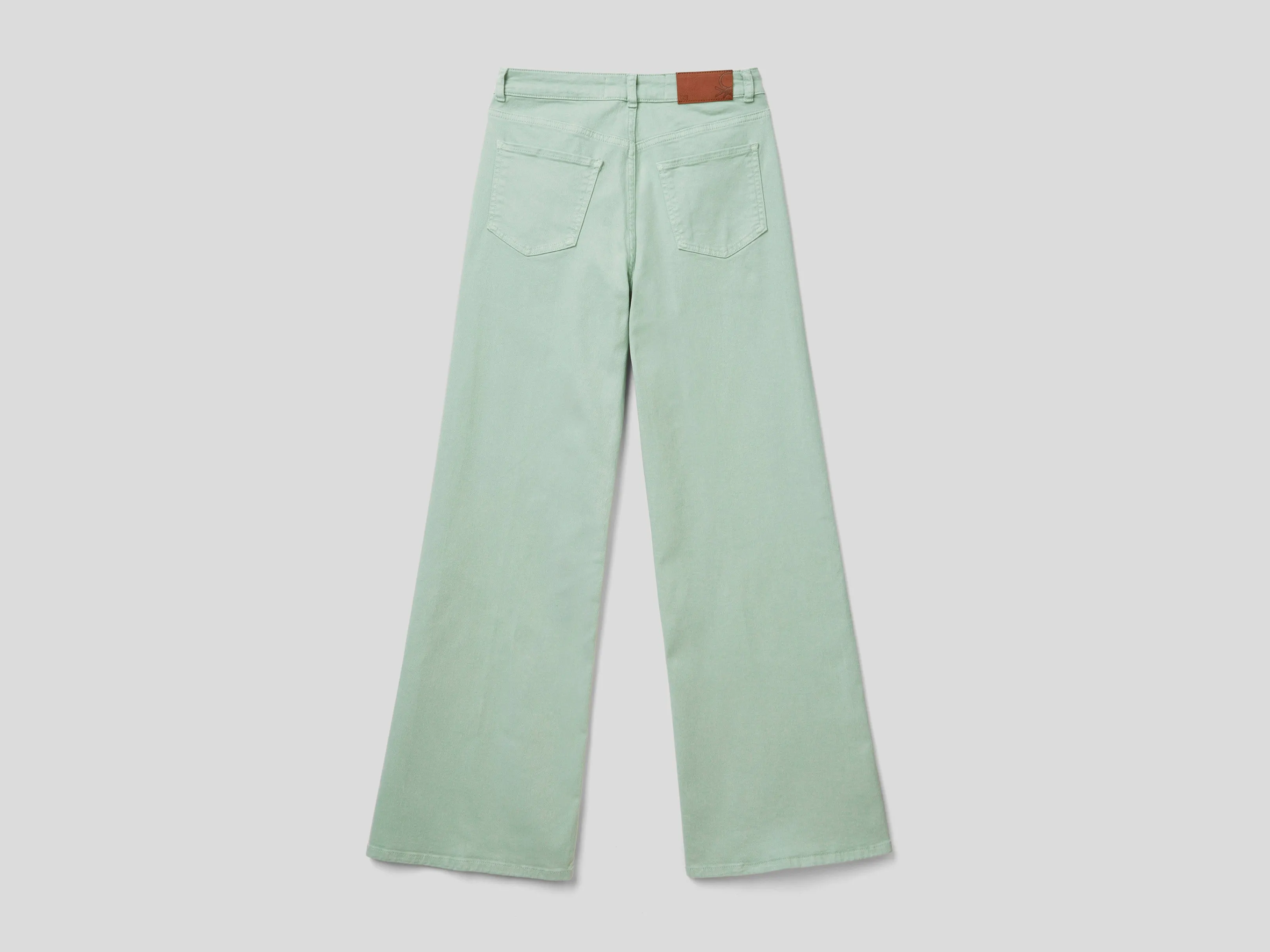 Womens Flared Trousers with Pleated Design